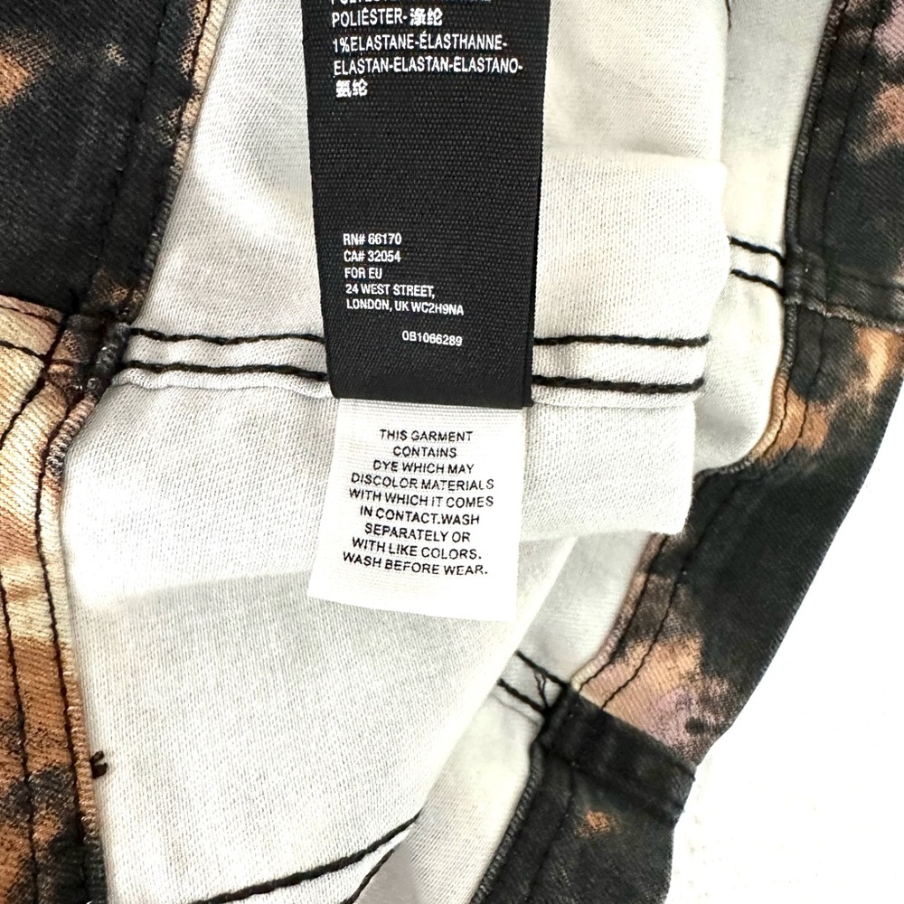 FREE PEOPLE NWT Tie Dye Zipper Back Mini Skirt Sz 4 - Picture 9 of 10